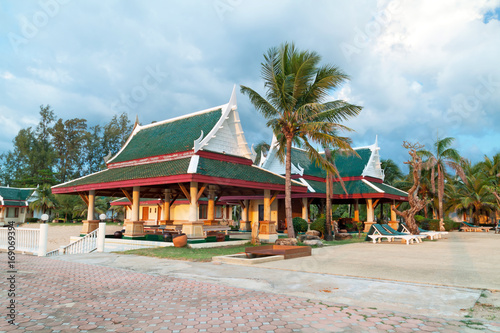 Traditional thai architecture on the beach
