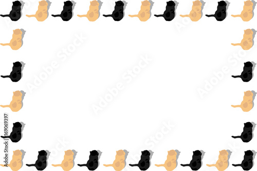 Canvas Print Decorative frame with cats