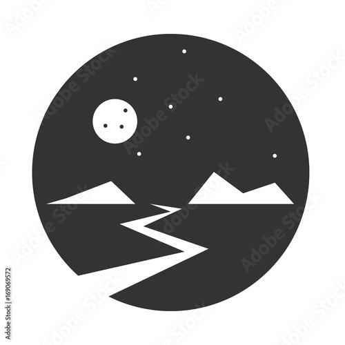 Moon night landscape