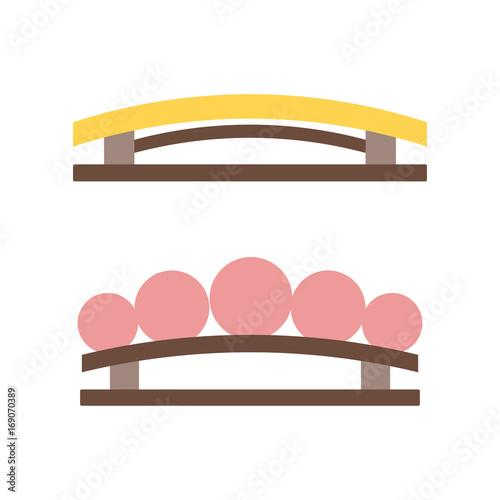 Vector cartoon flat hairpins