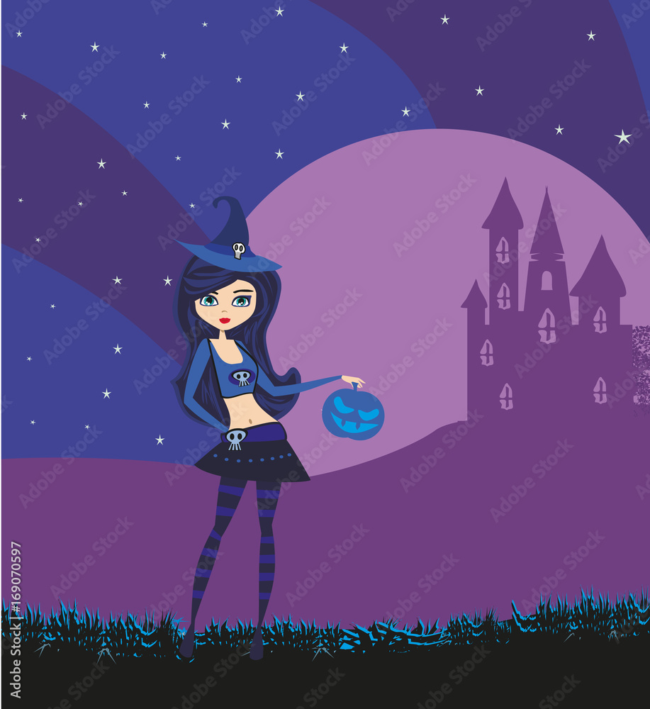 Plakat halloween witch