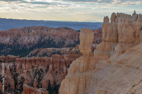 rock hoodoos on the slopes of Bryce Canyon Upper Inspiration Point, Bryce Canyon National Park, Utah, United States