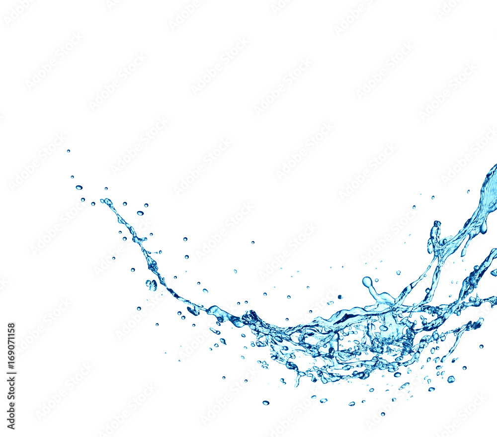 water splash isolated on white background