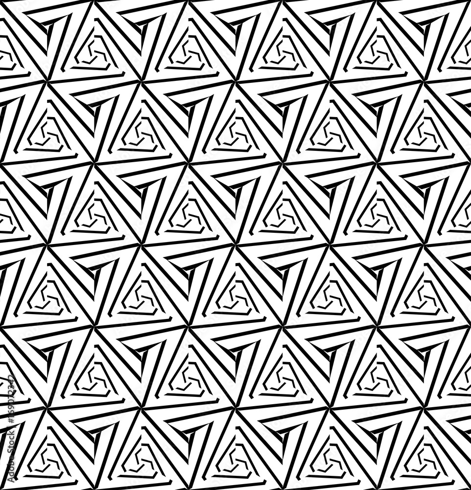 Seamless black and white geometric pattern Seamless black and white geometric pattern