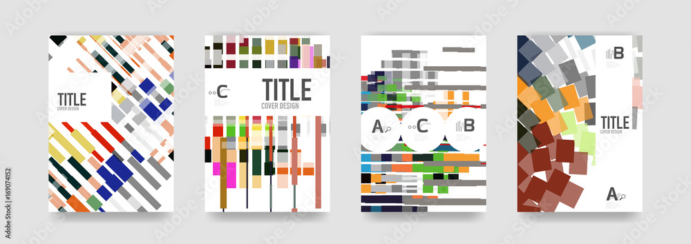 Set of brochure cover templates Set of brochure cover templates