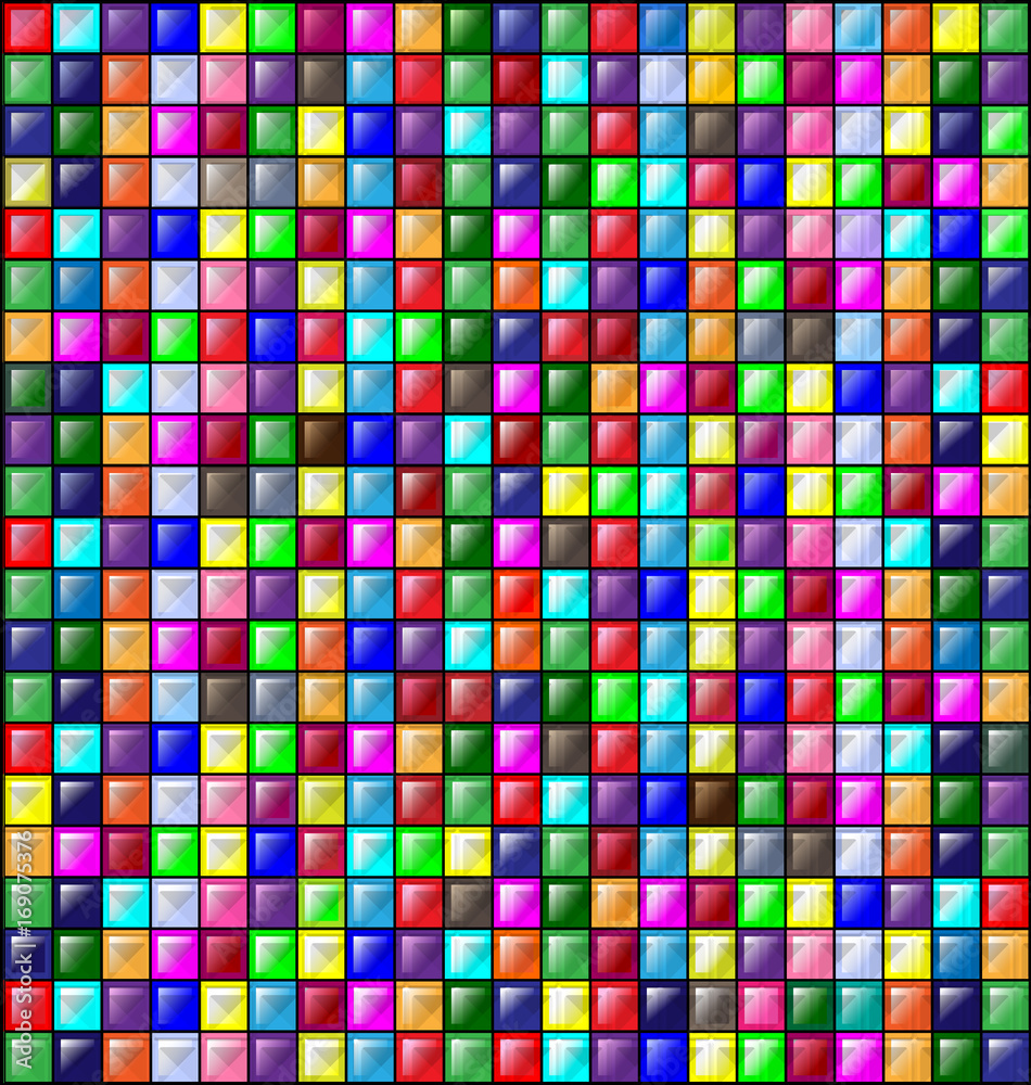colored image of glossy blocks