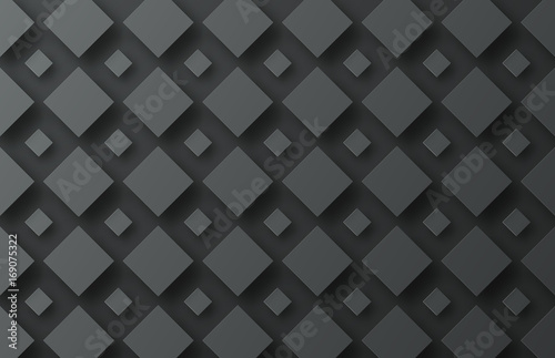 Design background with flying black rhombuses of different sizes