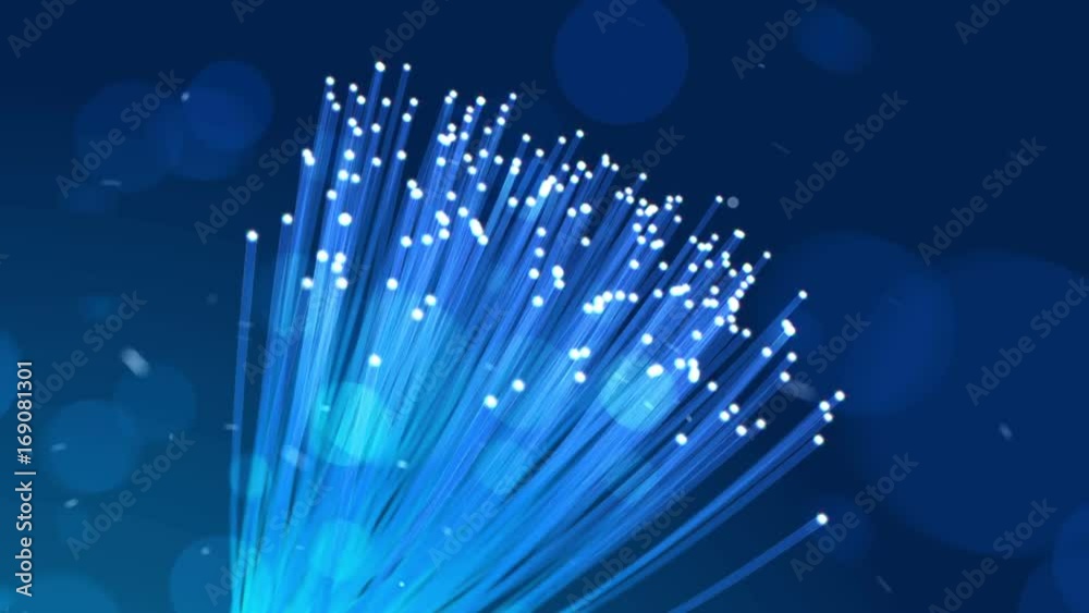 Fiber optical network cable internet technology concept.
