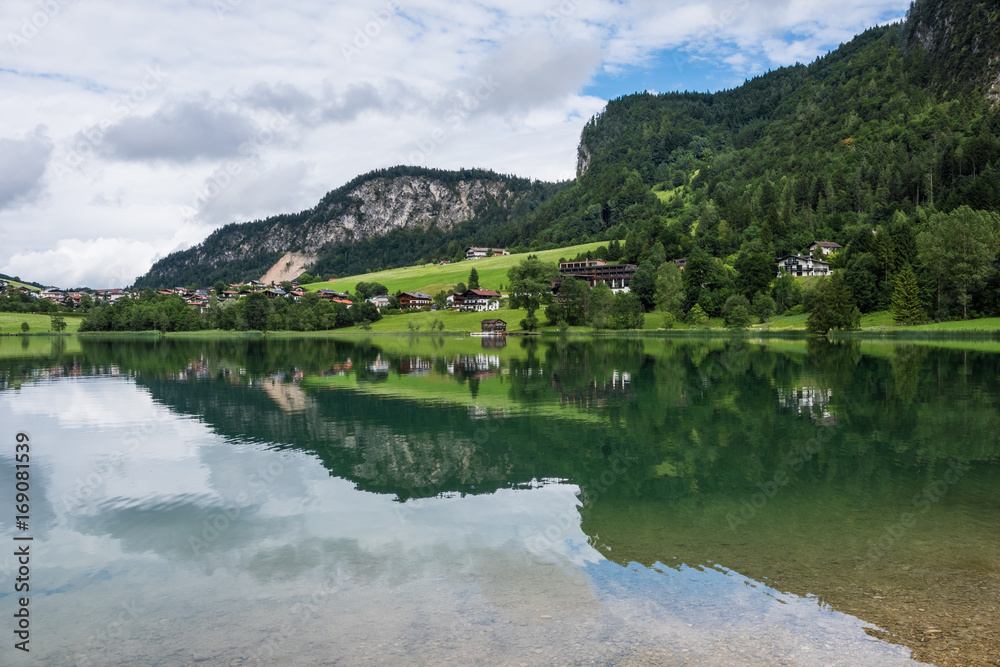 The mountain lake Thiersee in Tyrol, Austria