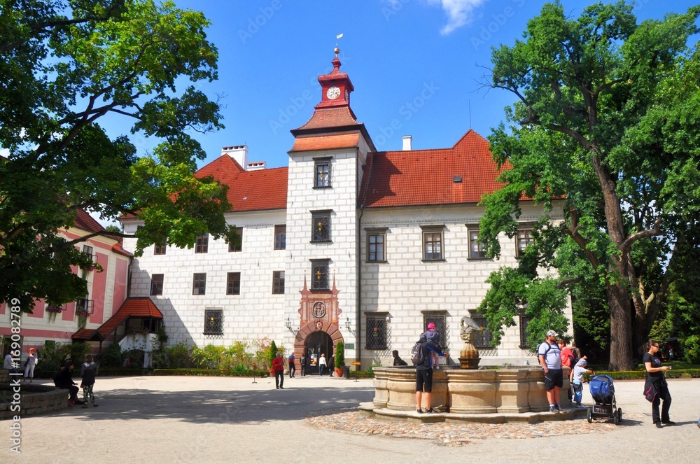 Fototapeta premium St. Anthony´s church with ossuary of italian soldiers in Soca Valley in Slovenia