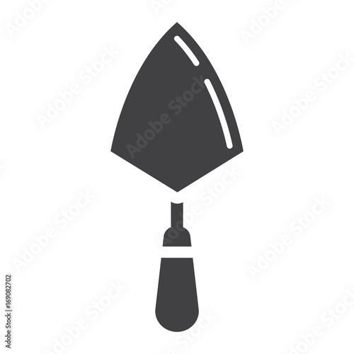 Trowel glyph icon, build and repair, bricklayer sign vector graphics, a solid pattern on a white background, eps 10.