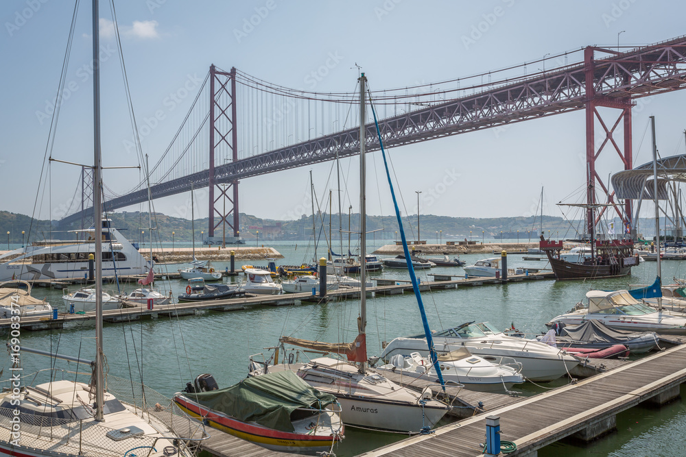 View of the City of Lisbon by the Docas, Portugal