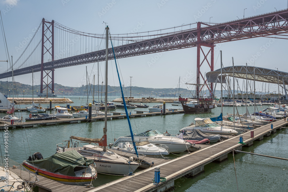 View of the City of Lisbon by the Docas, Portugal