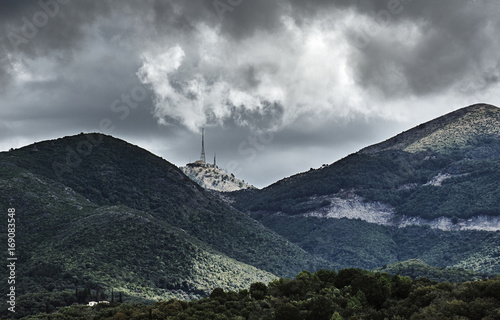 Mount Pantokrator in the island of Corfu, Greece.