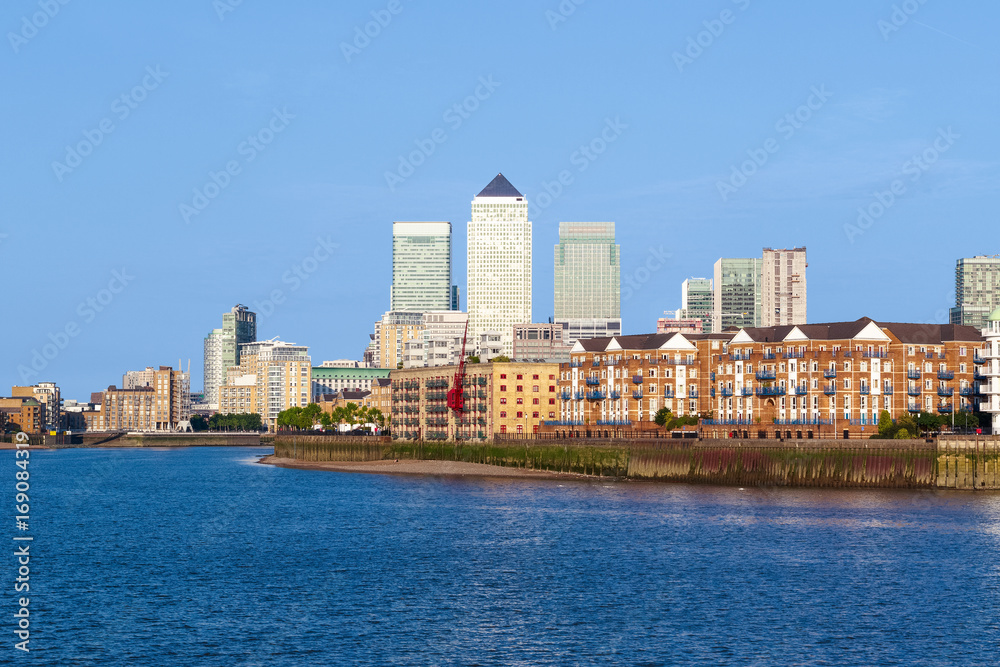 Cityscape of Canary Wharf in London