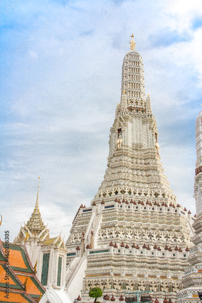 Wat Arun temple in Bangkok , Thailand 2017
