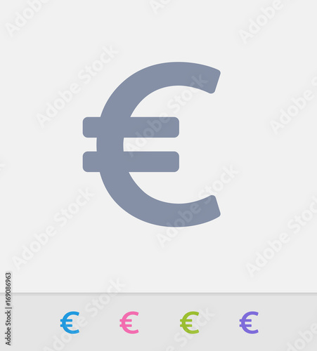 Euro Sign - Granite Icons. A professional, pixel-perfect icon designed on a 32x32 pixel grid and redesigned on a 16x16 pixel grid for very small sizes.