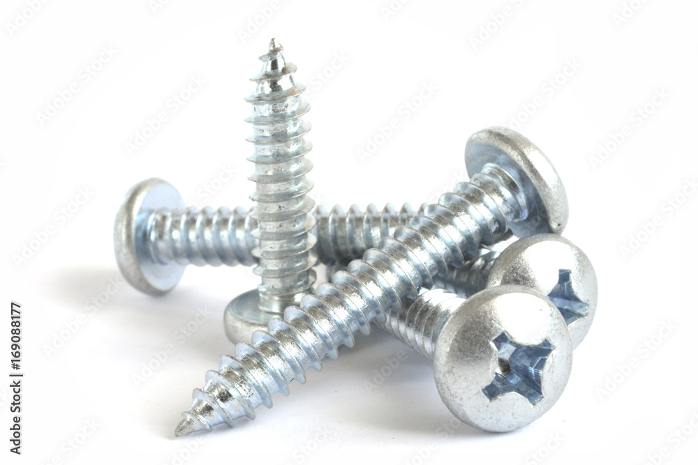 Screws on white Screws on white