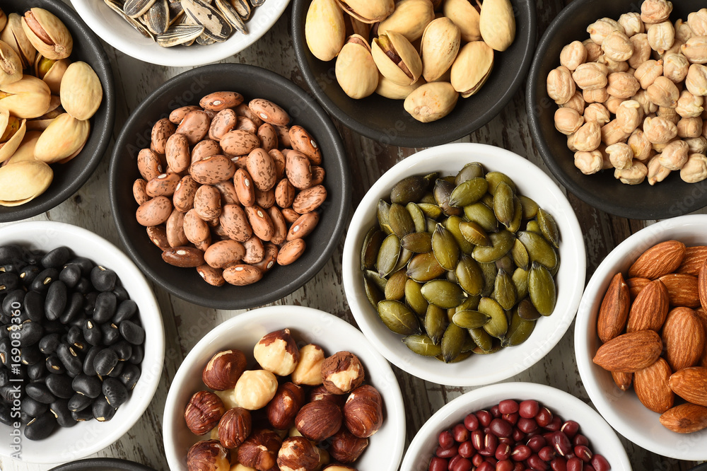 collection of different legumes for background collection of different legumes for background