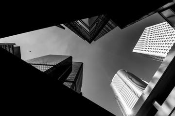 Hong Kong Architecture Black And White