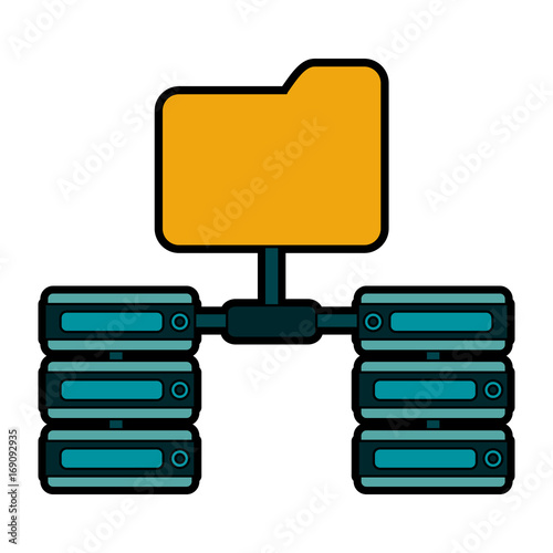 servers web hosting related icons icon image vector illustration design