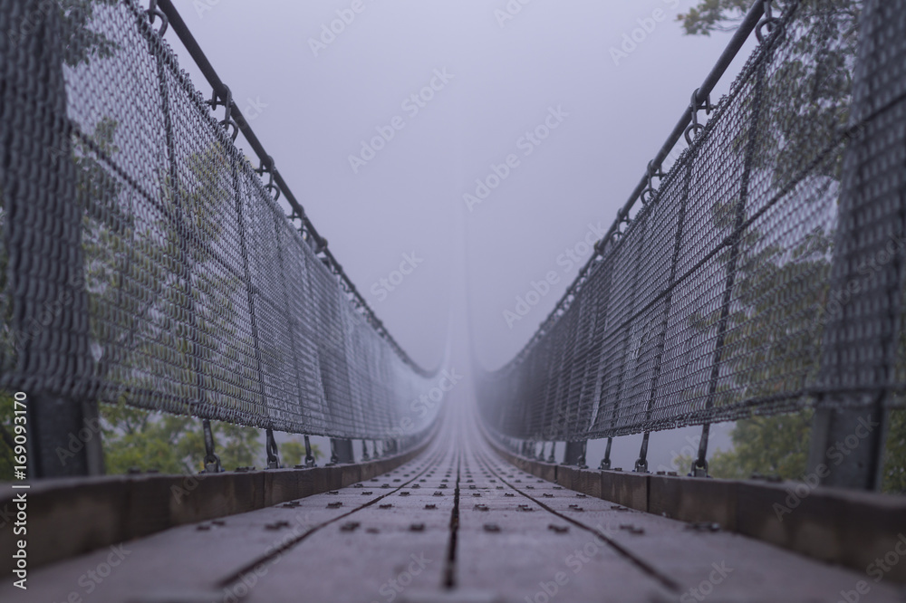 Obraz premium bridge transitioning into fog
