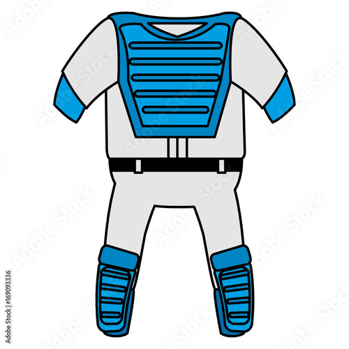baseball catcher uniform icon vector illustration design