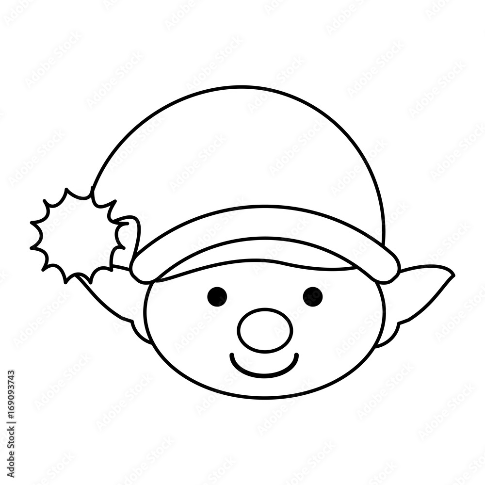 elf or santas helper face christmas related icon image vector illustration design elf or santas helper face christmas related icon image vector illustration design