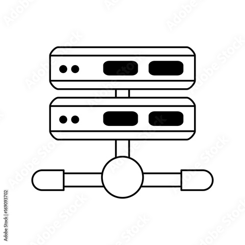 servers web hosting related icons icon image vector illustration design