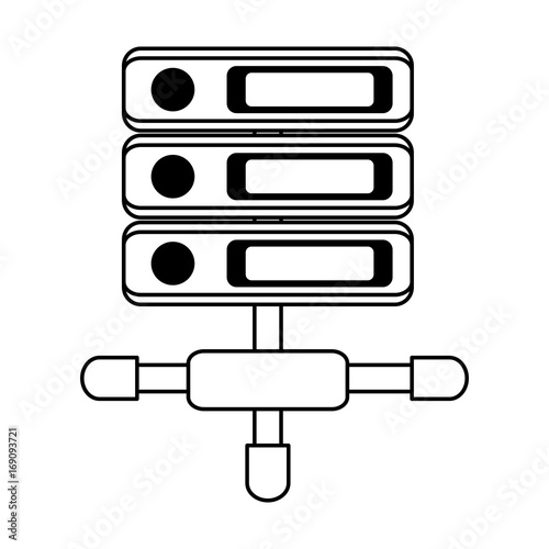 servers web hosting related icons icon image vector illustration design