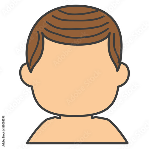 young man shirtless avatar character vector illustration design