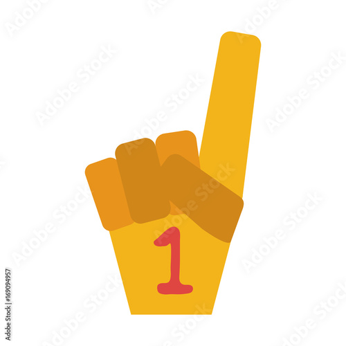 foam finger icon image vector illustration design