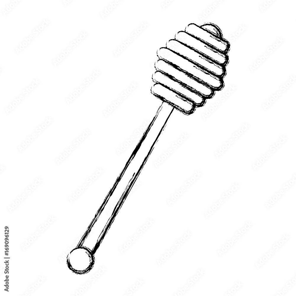 honey spoon isolated icon vector illustration design honey spoon isolated icon vector illustration design