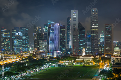 Singapore long exposures of the Skyline at night