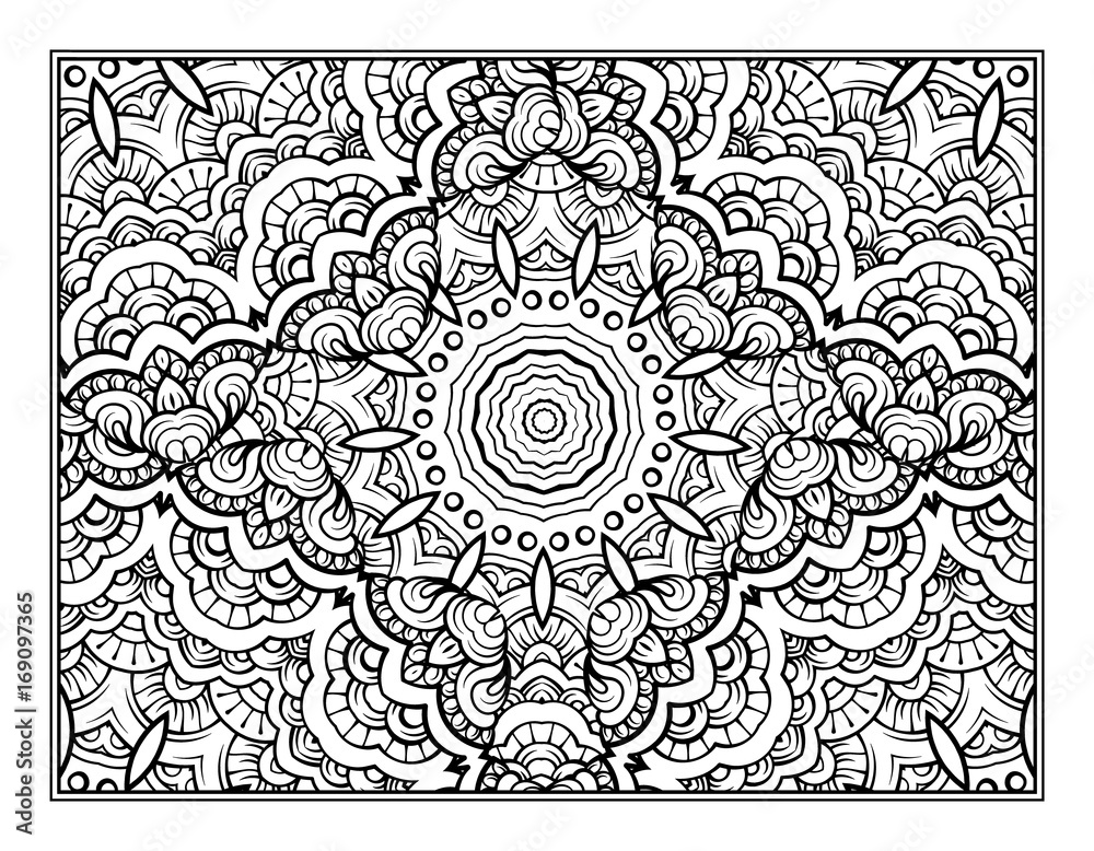 Fototapeta premium Fantasy decorative ornamental pattern page