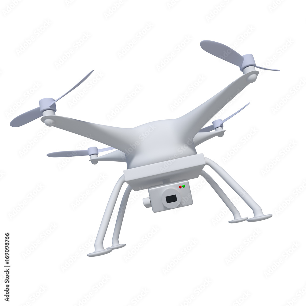 drone isolated over white drone isolated over white