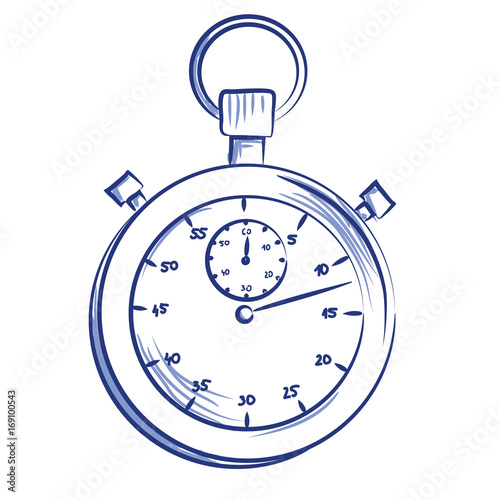 Vector hand drawn icon stopwatch