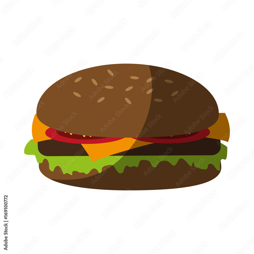 hamburger fast food icon image vector illustration design hamburger fast food icon image vector illustration design