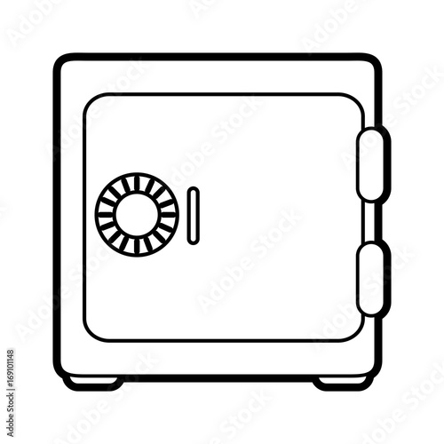 Closed security box icon vector illustration design graphic paint 