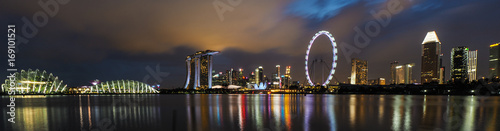 Skyline Singapore City at Night