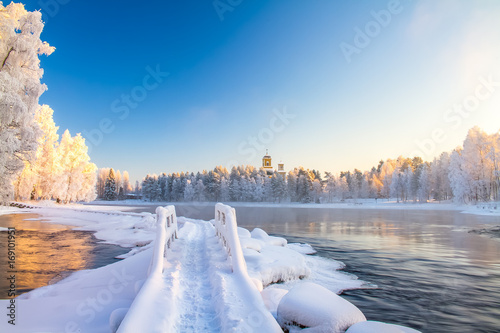 pajakka river from Kuhmo, Finland. photo