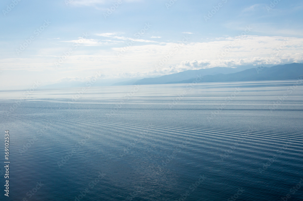Idyllic landscape of Lake Baikal, Siberia, Russia - on a day in summer 2017