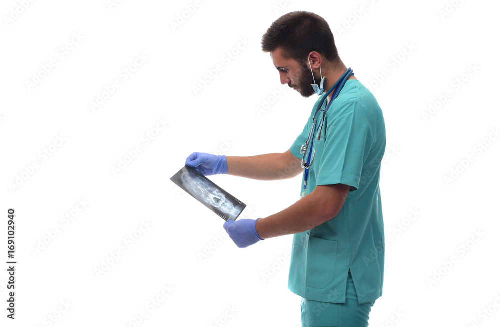 science, chemistry, biology, medicine and people concept - doctors holding x-rays and analyzing science, chemistry, biology, medicine and people concept - doctors holding x-rays and analyzing