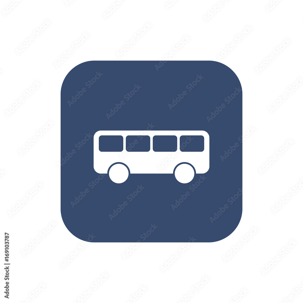 Bus Icon Flat. Vector Illustration for your design Bus Icon Flat. Vector Illustration for your design