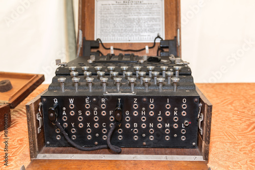 The Enigma Cipher Machine from World War II photo