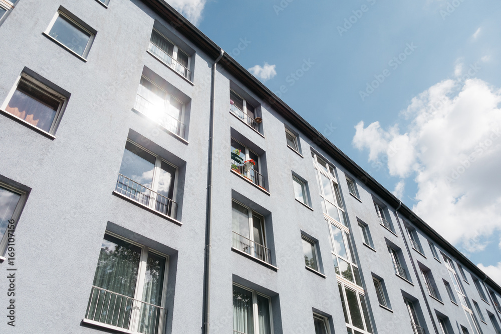 Fototapeta premium white typical house in a city at germany