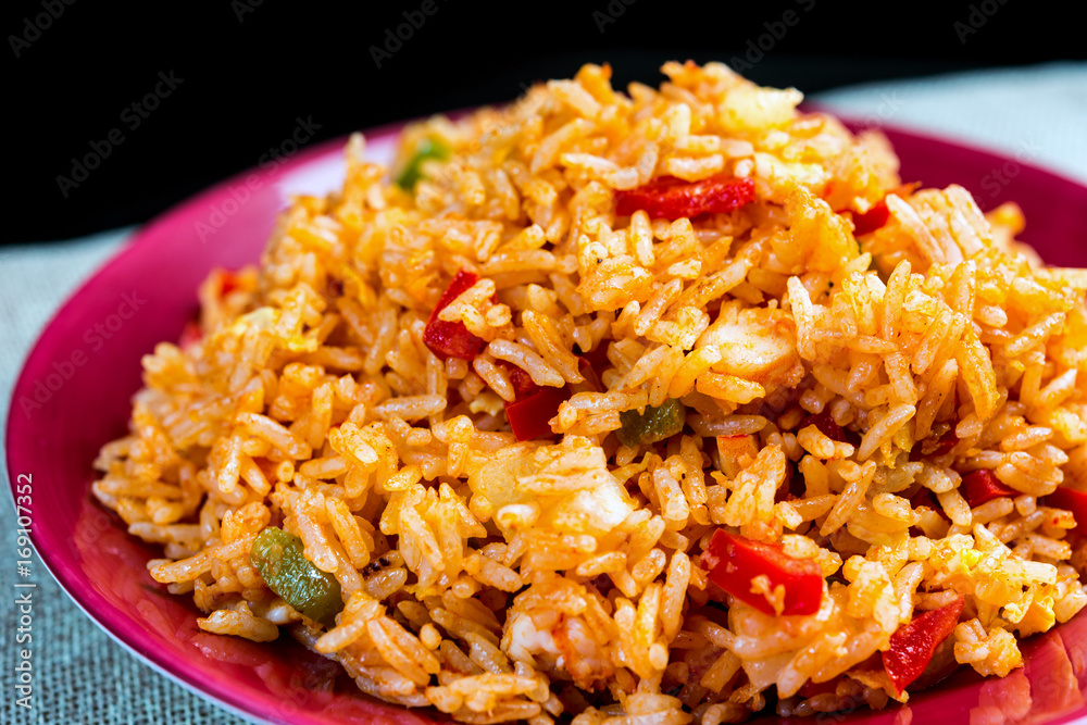 Homemade Chinese fried rice with vegetables and fried eggs Homemade Chinese fried rice with vegetables and fried eggs