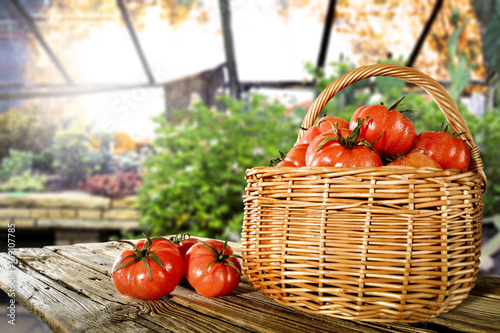 Obraz na plátně vegetables and table