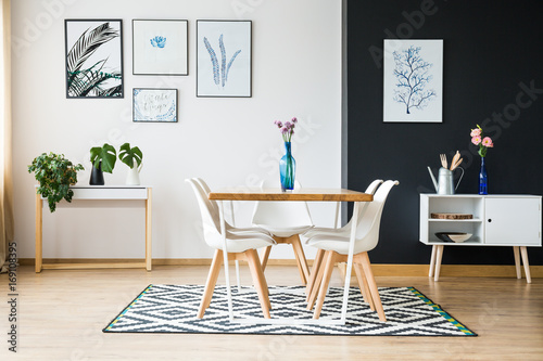 Dining room in scandi style photo