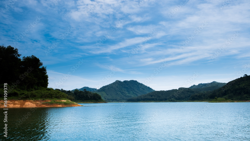 Beautiful lake in Bang Lang Dam ,Yala , Thailand